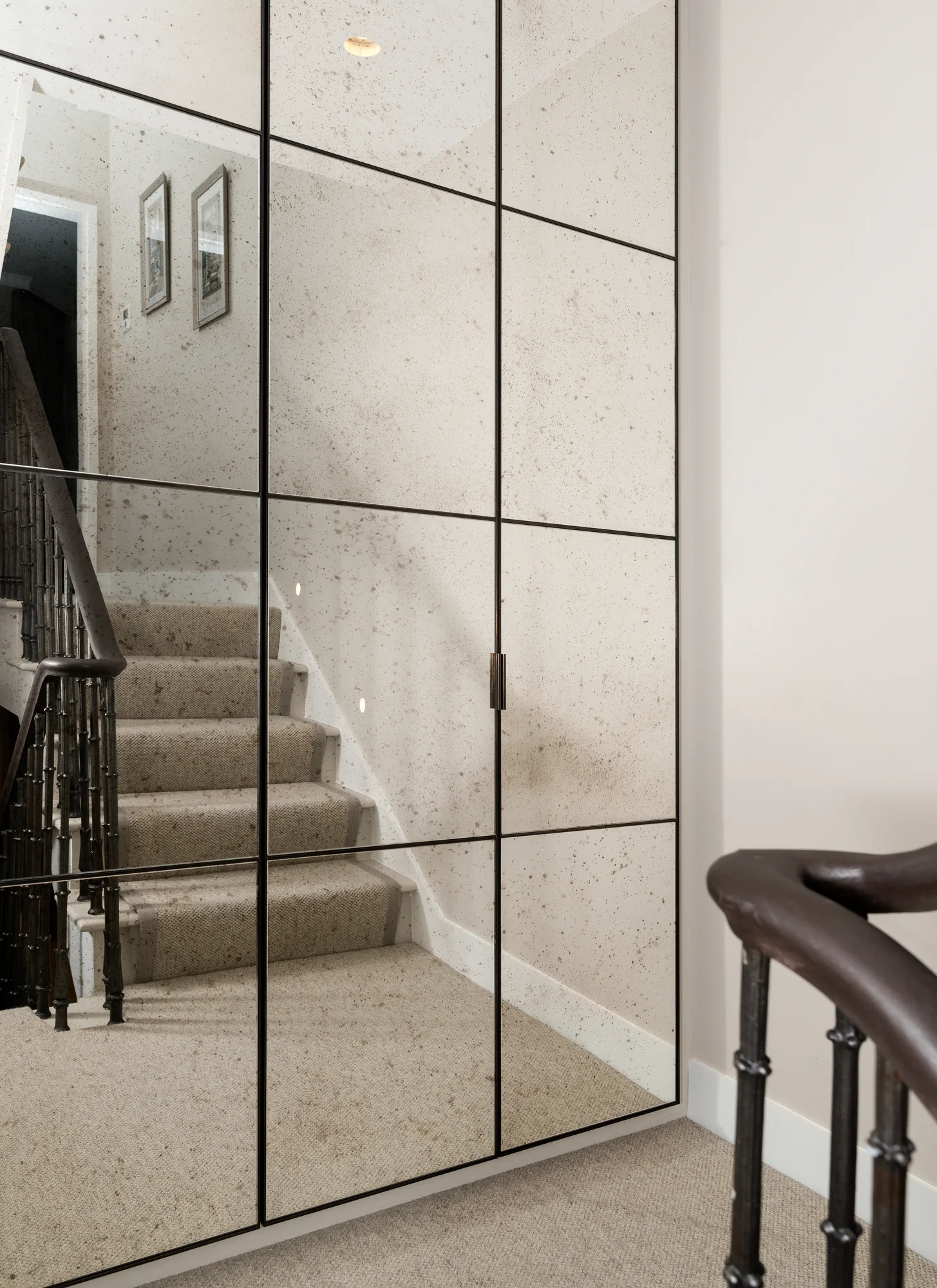 Room context view of antique mirror feature
