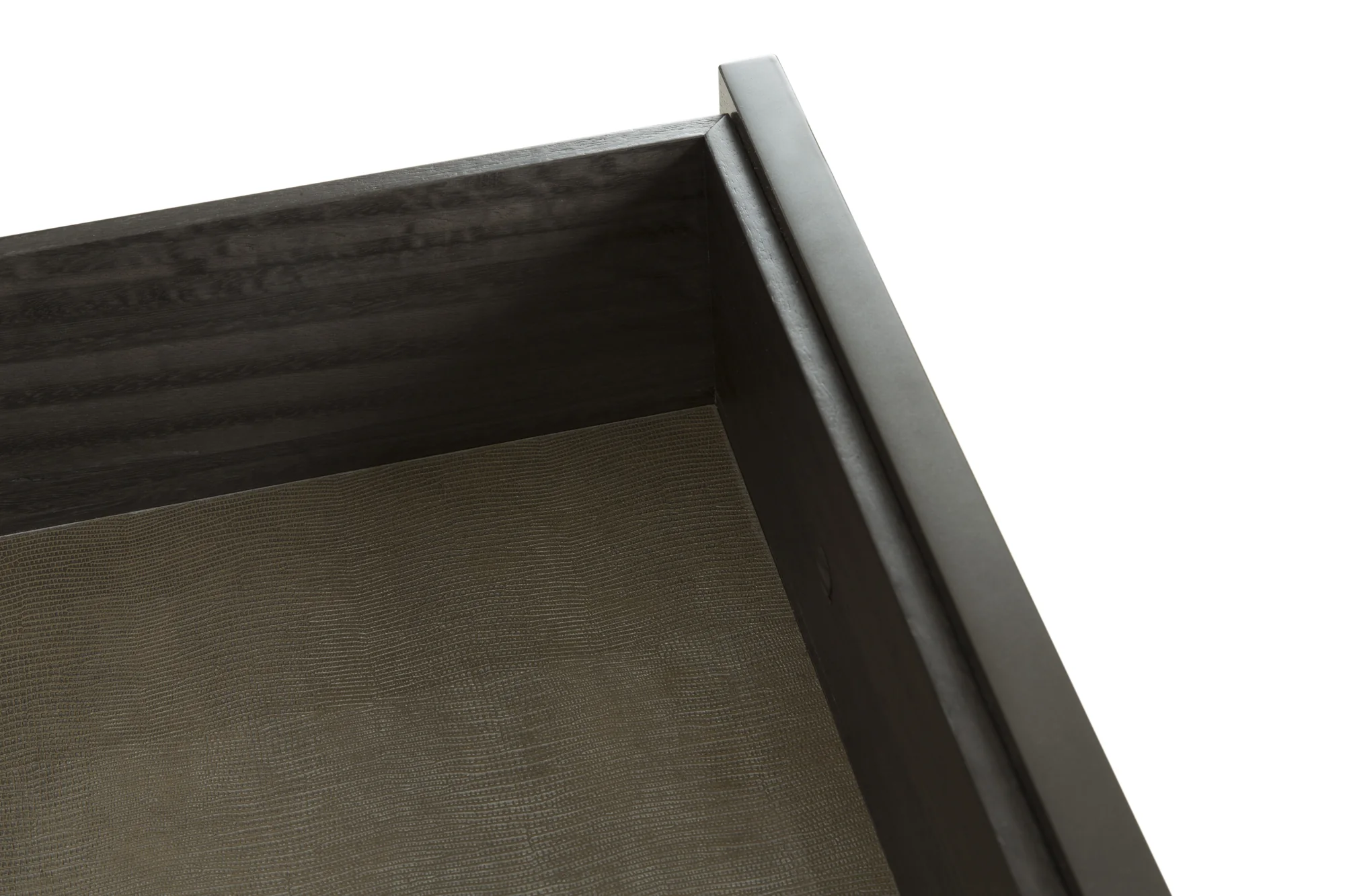 Interior material detail inside sideboard