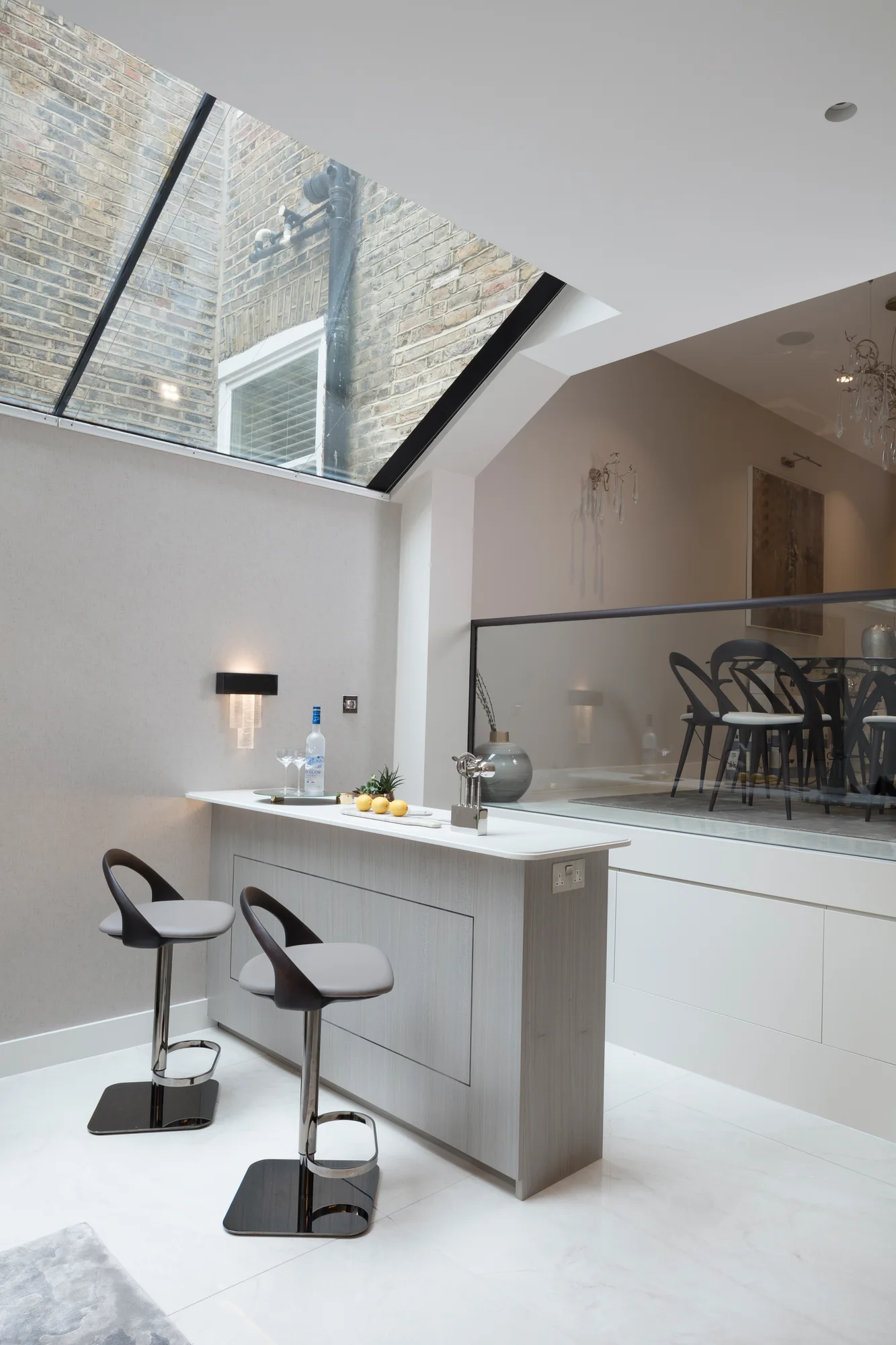Overall view of juice bar joinery